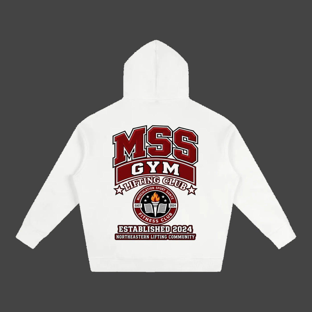 Oversized hoodie varsity style back