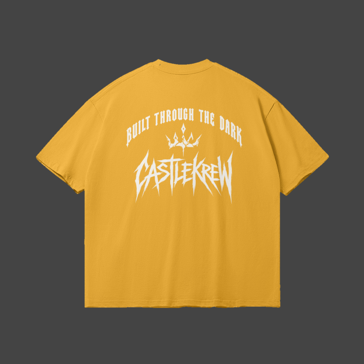 built-through-the-dark-tee — Vue de dos — Yellow / White