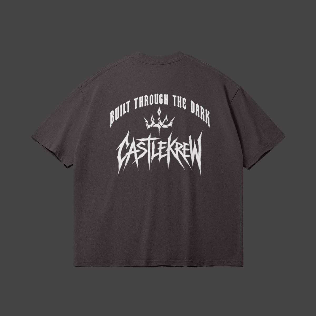 built-through-the-dark-tee — Vue de dos — Dark Gray / White