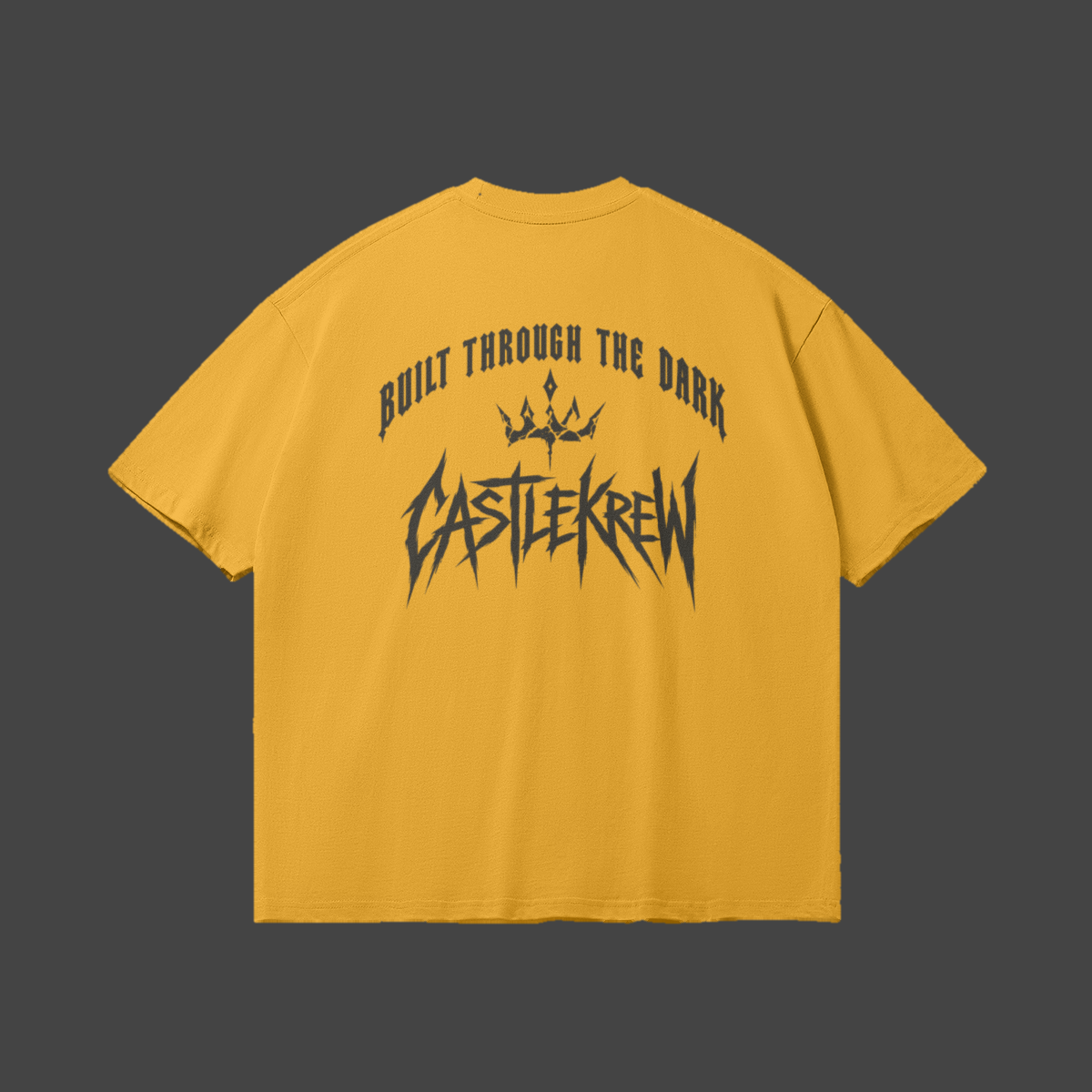 built-through-the-dark-tee — Vue de dos — Yellow / Black