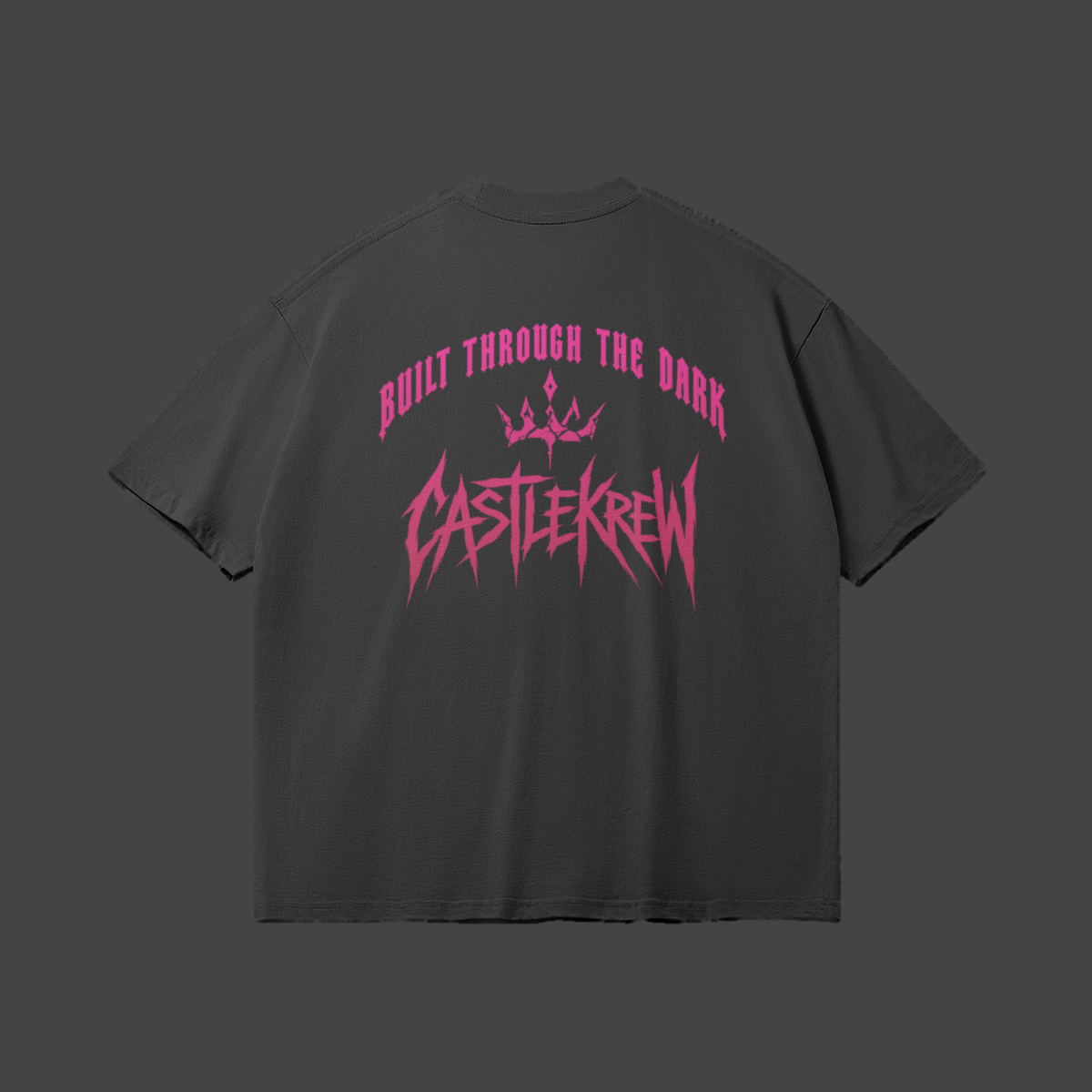 built-through-the-dark-tee — Vue de dos — Black / Pink-Red Gradient