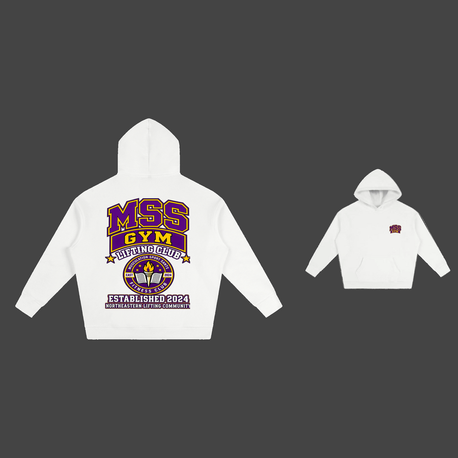 Oversized hoodie varsity style front