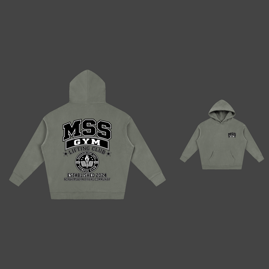 Oversized hoodie varsity style front
