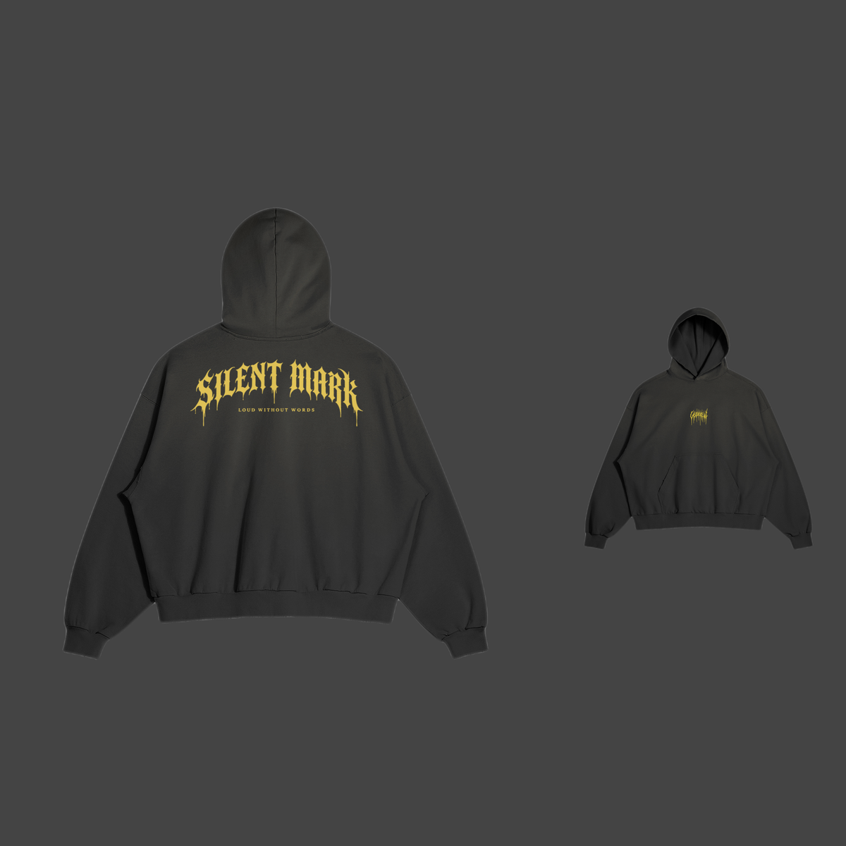 Silent Mark — Hoodie — Rouge / Black / S