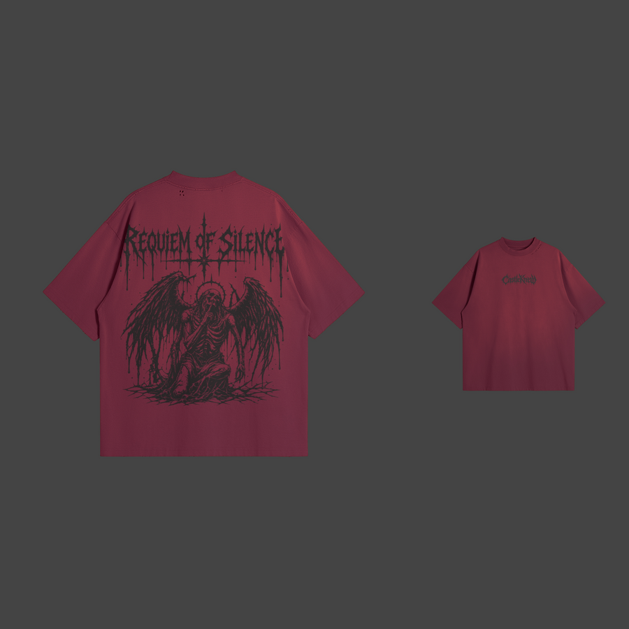 Dos et face — Burgundy — Requiem of Silence — T-shirt