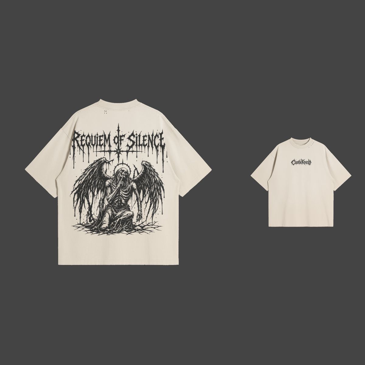 Dos et face — Beige — Requiem of Silence — T-shirt