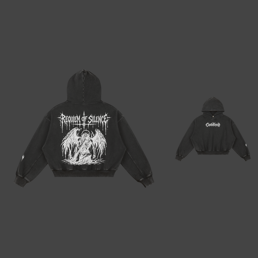 Dos et face — Faded Black — Requiem of Silence — Hoodie