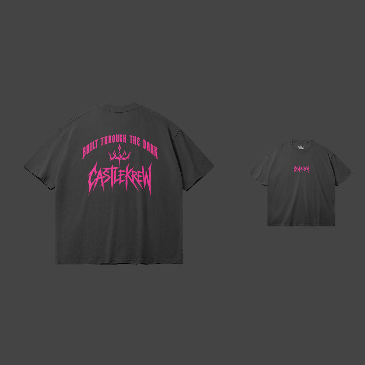 Dos et face — Black / Pink — Built Through the Dark — Tee