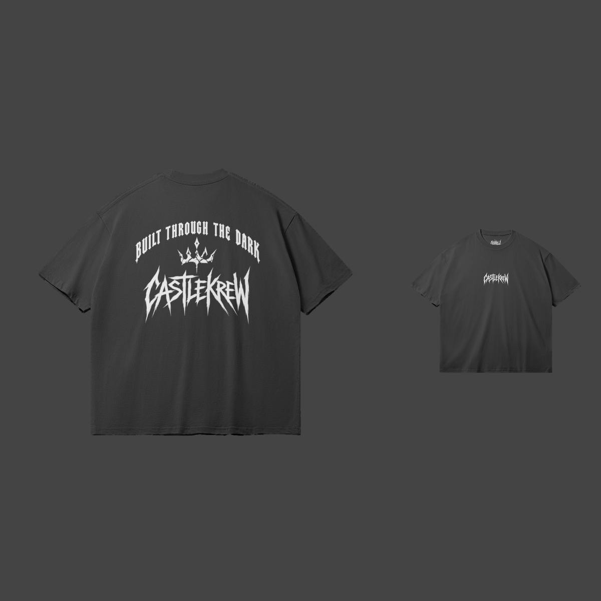 Dos et face — Black / White — Built Through the Dark — Tee