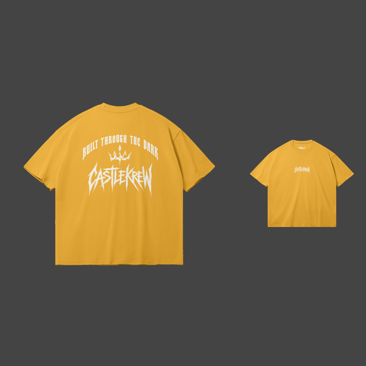 Dos et face — Yellow / White — Built Through the Dark — Tee
