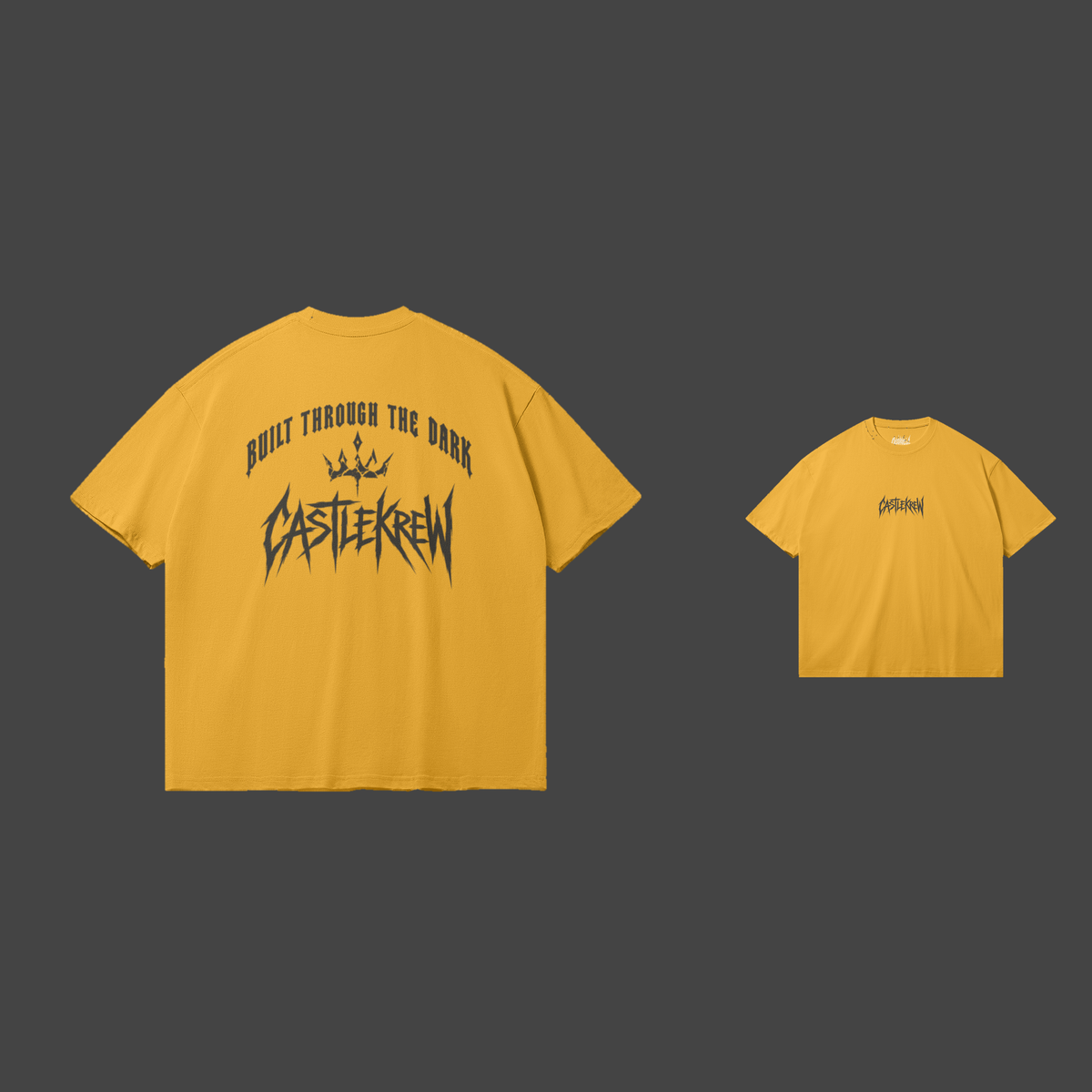 Dos et face — Yellow / Black — Built Through the Dark — Tee