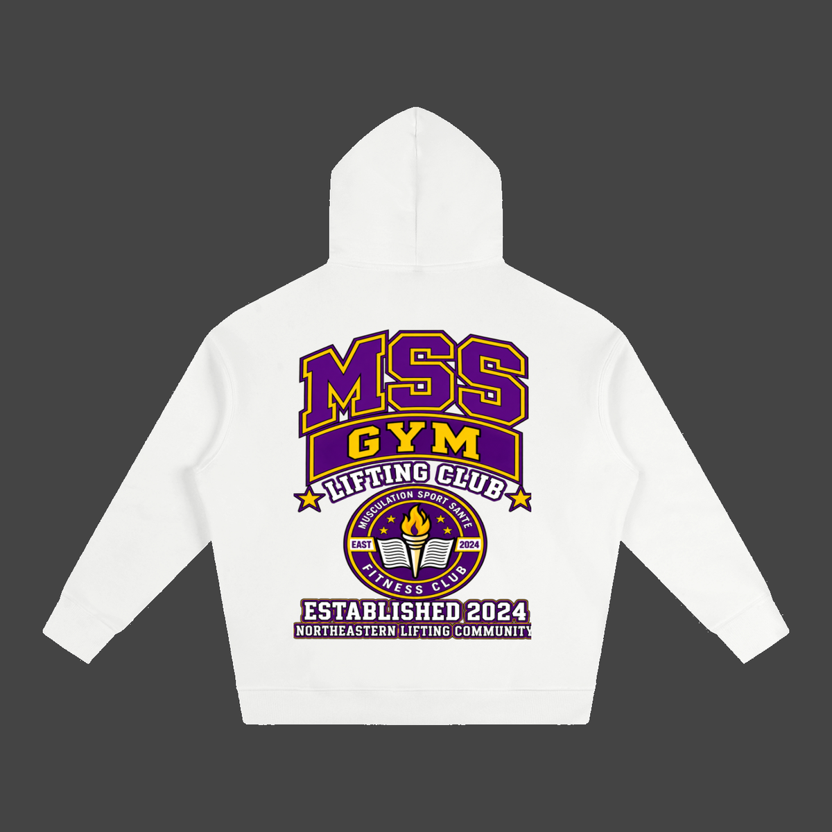 Oversized hoodie varsity style back