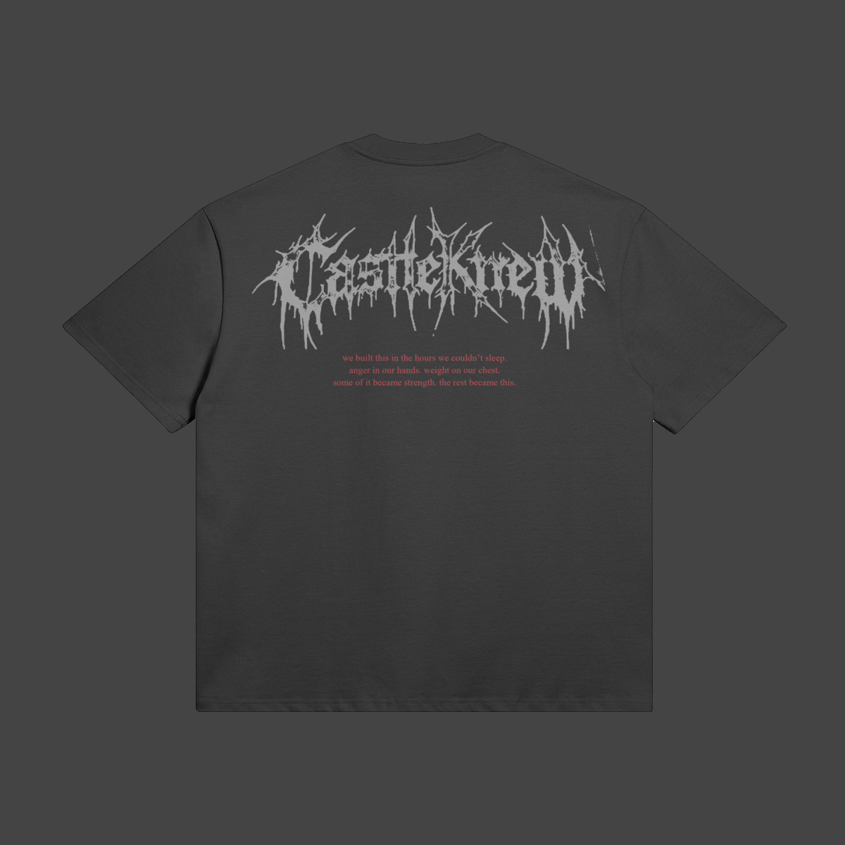 hollow-crown-tee — Vue de dos — Rouge / Black