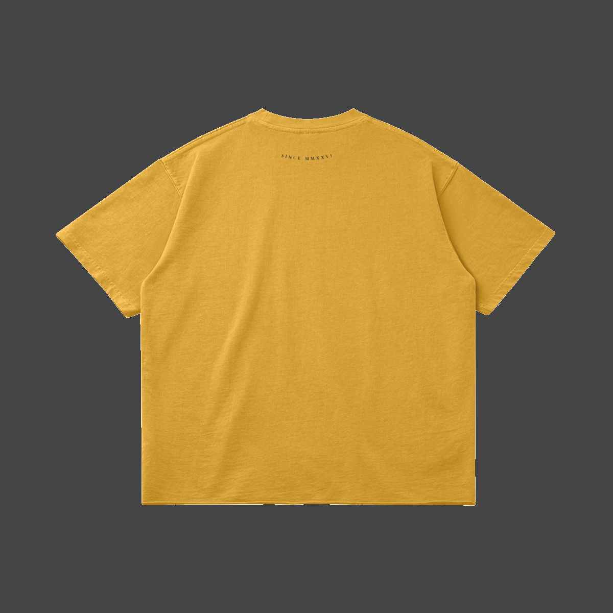 we-all-scream-inside-tee — Vue de dos — Black / Vintage Yellow
